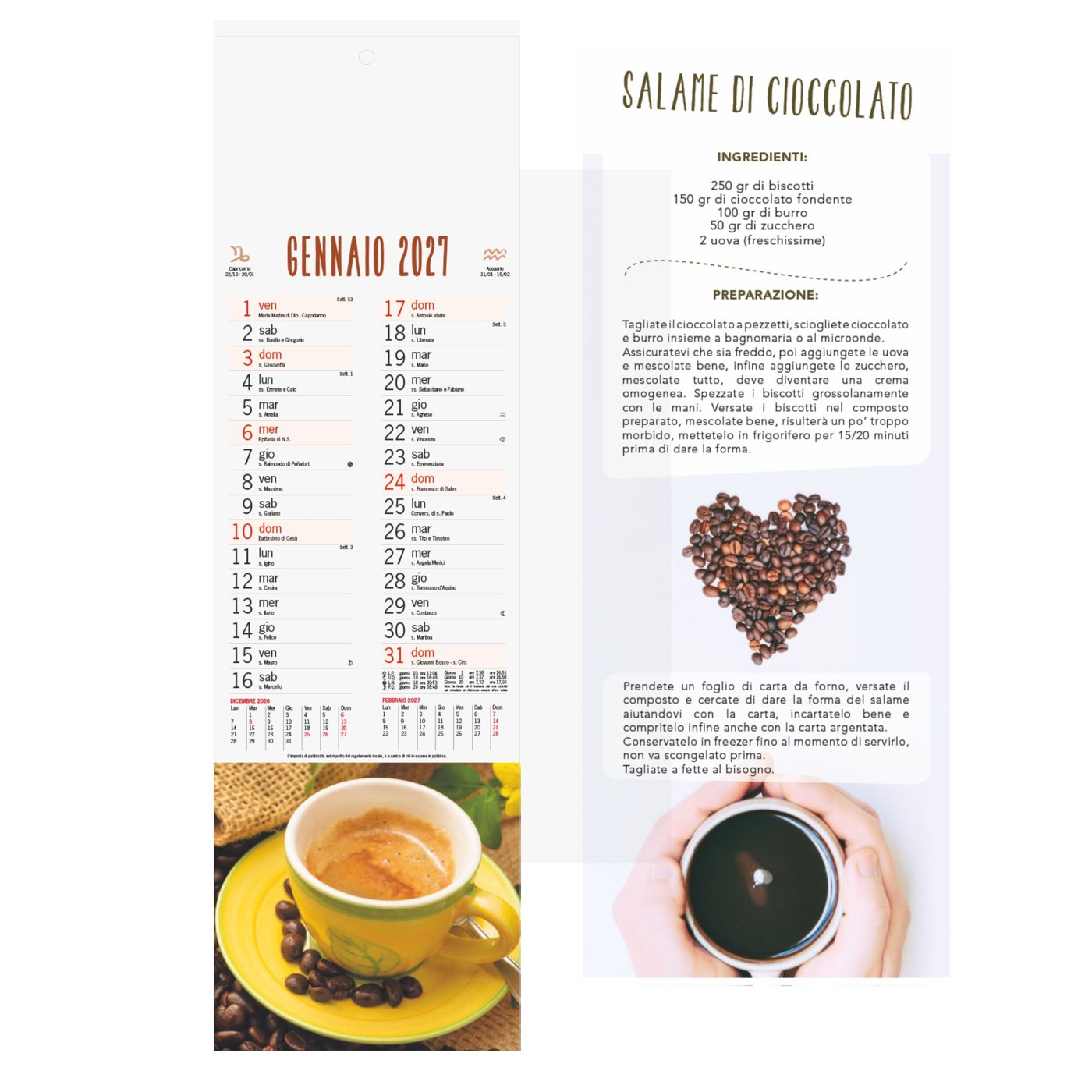 Caffè – Calendario illustrato silhouette cm 14×47 CS0001 Caffè - Calendario illustrato silhouette cm 14x47 CS0001