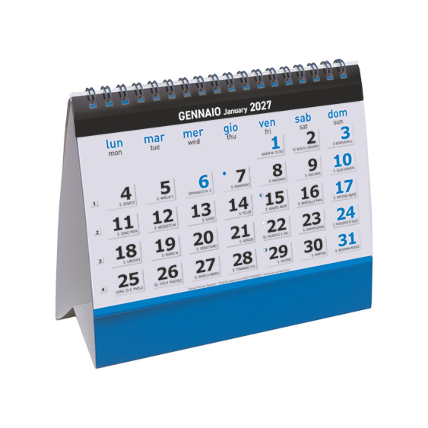 Essential Desk – Calendario da Tavolo cm 16,5×14 CT0001 Essential Desk - Calendario da Tavolo cm 16,5x14 CT0001