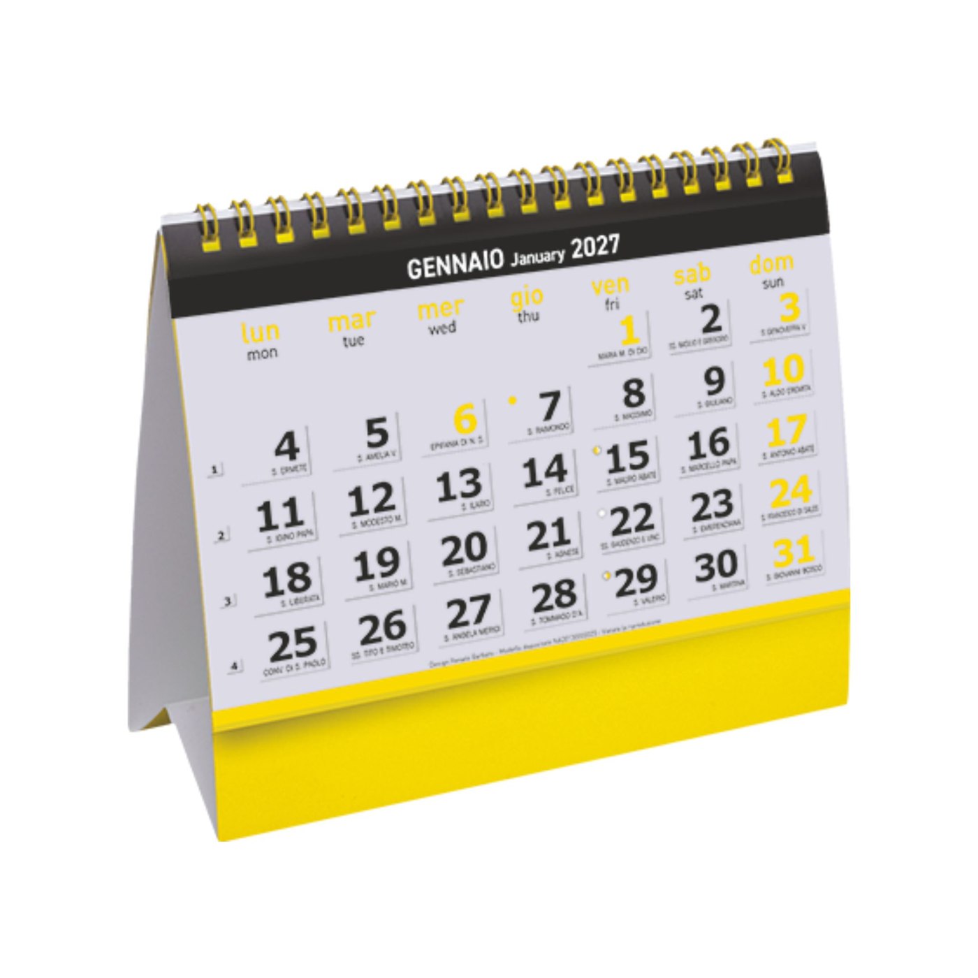 Essential Desk – Calendario da Tavolo cm 16,5×14 CT0001 Essential Desk - Calendario da Tavolo cm 16,5x14 CT0001