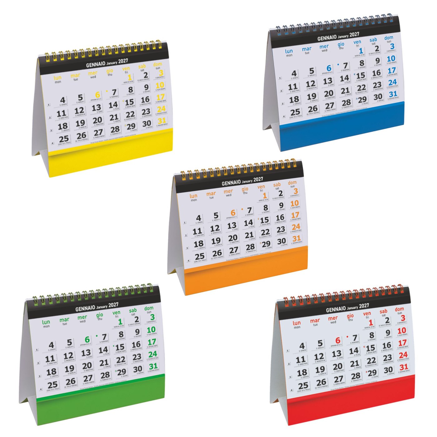 Essential Desk – Calendario da Tavolo cm 16,5×14 CT0001 Essential Desk - Calendario da Tavolo cm 16,5x14 CT0001