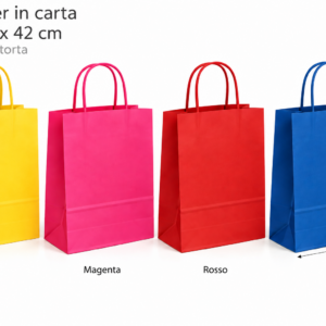 Shopper in carta 32x13x42 mix colori Shopper in carta 32x13x42 mix colori