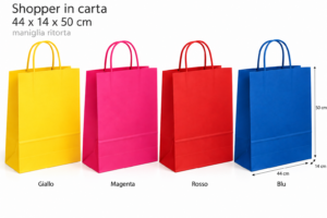Shopper in carta 44x14x50 mix colori