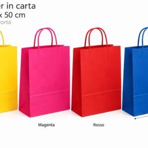 Shopper in carta 44x14x50 mix colori Shopper in carta 44x14x50 mix colori