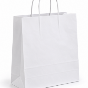 Shopper in carta 32x13x42 bianca ritorta Shopper in carta 32x13x42 bianca ritorta