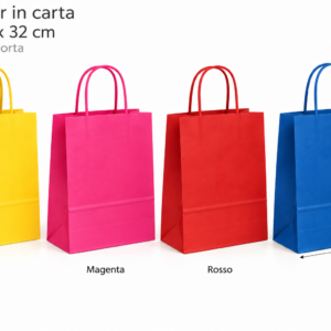 Shopper in carta 23x10x32 mix colori Shopper in carta 23x10x32 mix colori