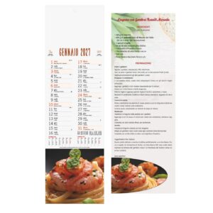Gastronomia – Calendario illustrato silhouette cm 14×47 CS0002 Gastronomia - Calendario illustrato silhouette cm 14x47 CS0002
