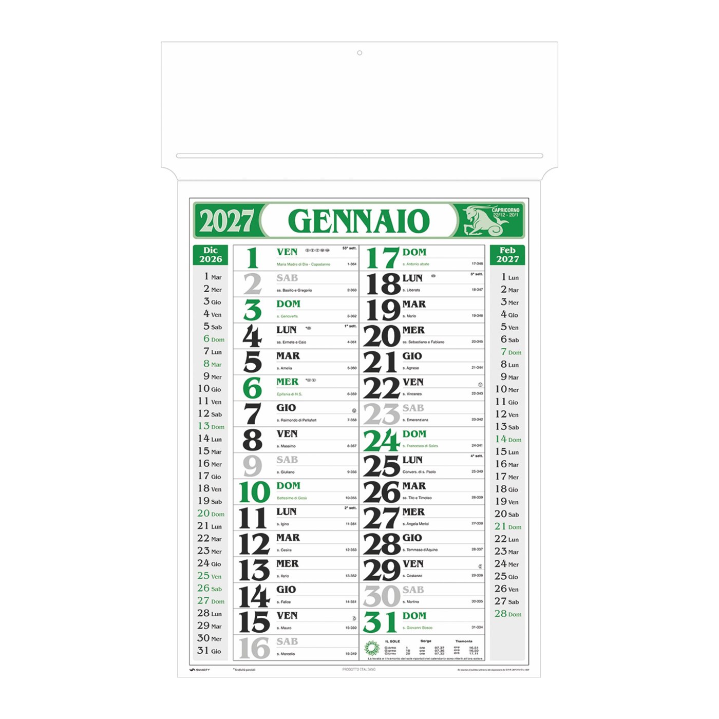 Passafoglio – Calendario Olandese da parete cm 34×55 CO0004 Passafoglio - Calendario Olandese da parete cm 34x55 CO0004