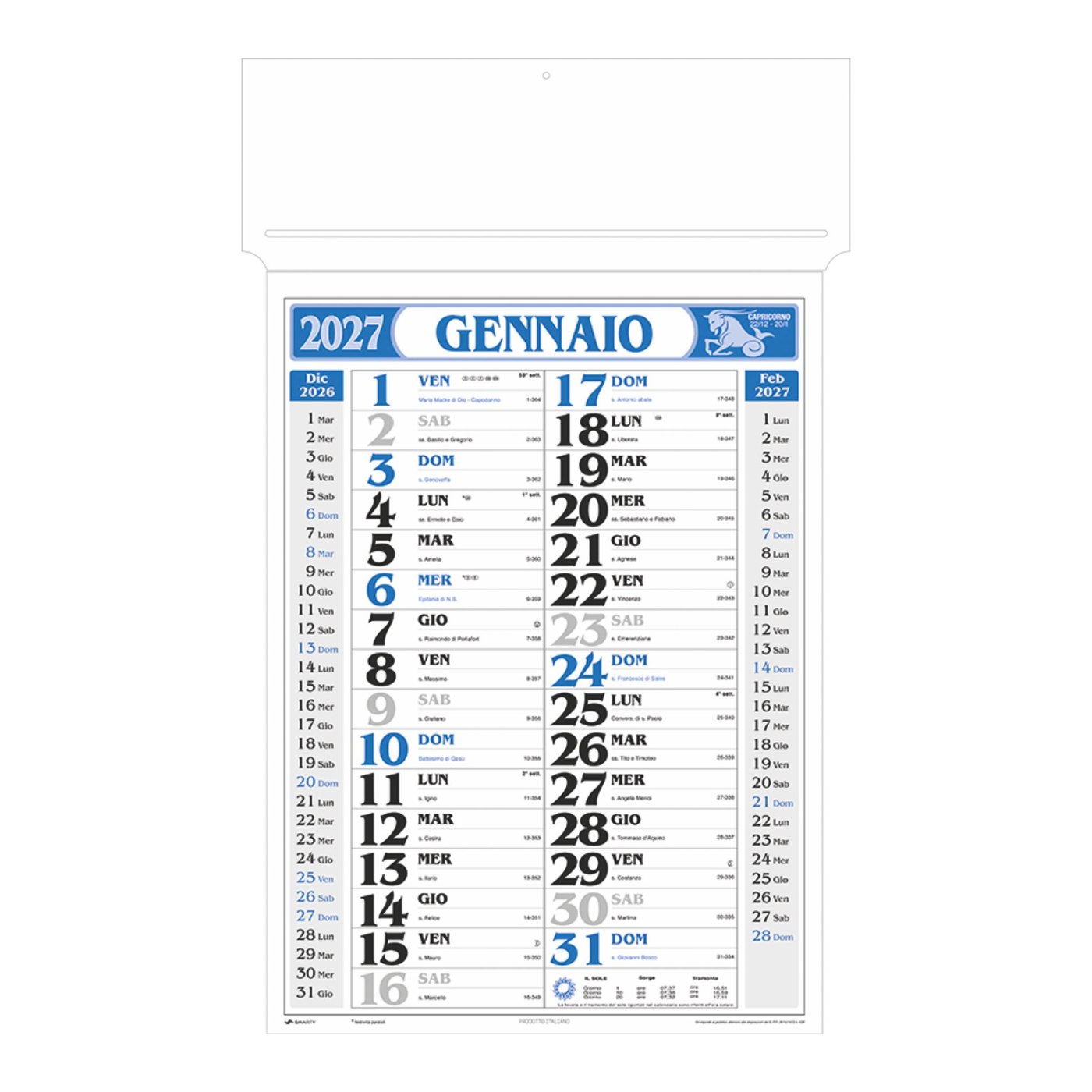 Passafoglio – Calendario Olandese da parete cm 34×55 CO0004 Passafoglio - Calendario Olandese da parete cm 34x55 CO0004