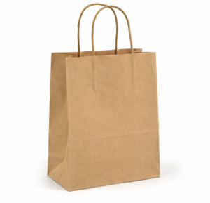 Shopper in carta kraft avana 18x8x25 con manici ritorti