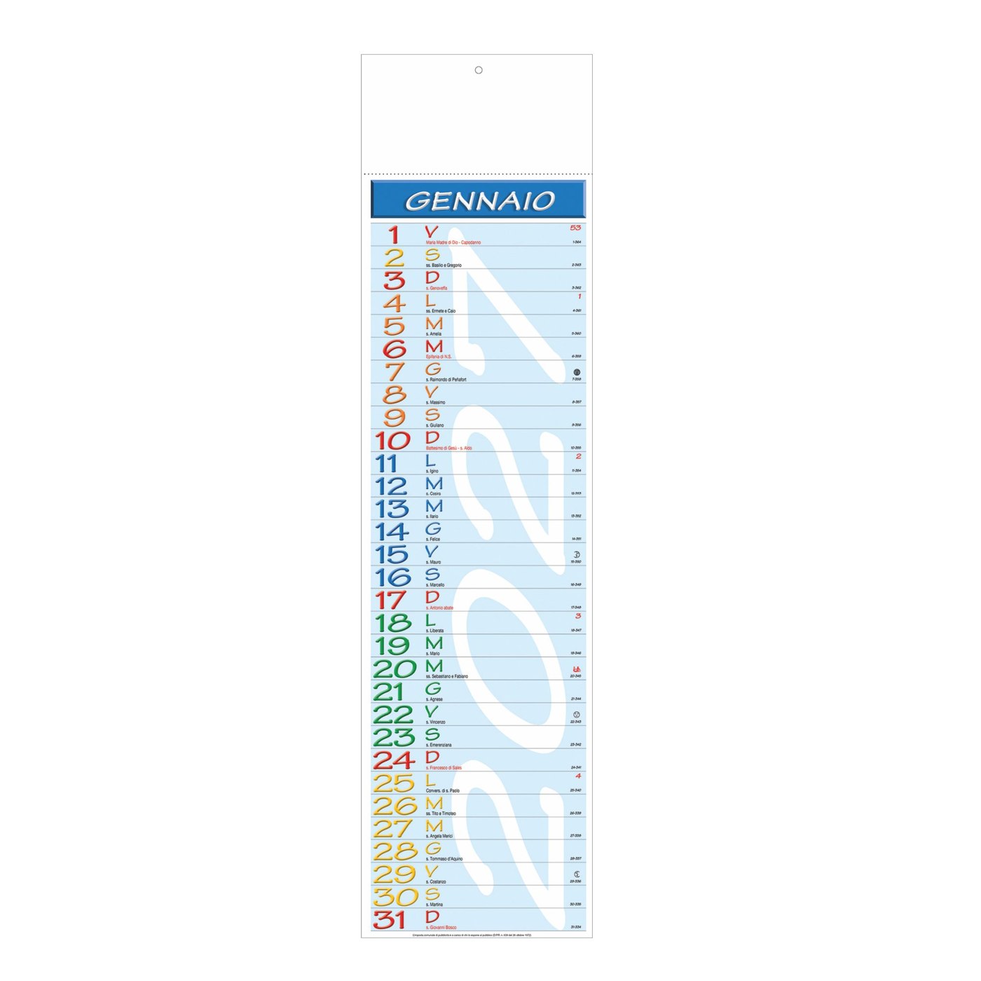 Silhouette Maxi – Calendario Olandese Silhouette cm 18×68 CS0007 Silhouette Maxi - Calendario Olandese Silhouette cm 18x68 CS0007