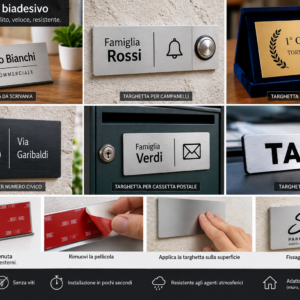 Targhette personalizzate in alluminio STAMPA-TARGHETTE